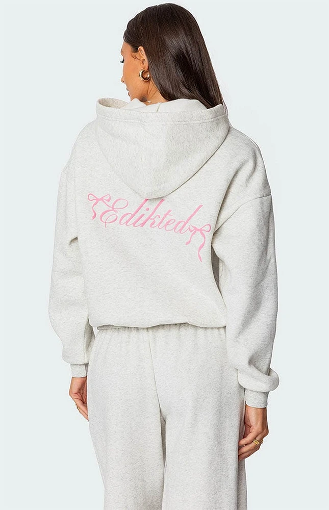 Edikted Sasha Bow Detail Hoodie