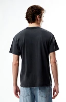 PacSun Washed Black Solid Soft Oversized T-Shirt