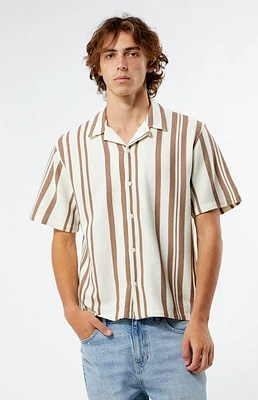 PacSun Textured Striped Camp Shirt