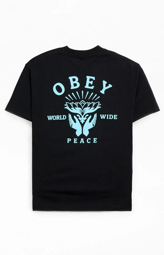 Obey Lotus With Hands T-Shirt