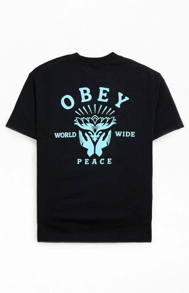 Obey Lotus With Hands T-Shirt