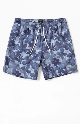 Recycled Tonal Floral 6.5" Swim Trunks