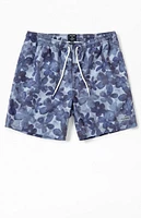 PacSun Recycled Tonal Floral 6.5" Swim Trunks