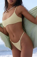 Pacsun Eco Yellow Clara Scrunch High Cut Bikini Bottom