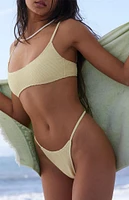 PacSun Eco Yellow Clara Scrunch High Cut Bikini Bottom