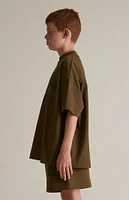 Fear of God Essentials Kids Olive Crew Neck T-Shirt