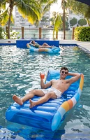 PoolCandy Good Vibes Deluxe Chaise Lounger Inflatable Pool Raft