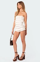 Edikted Robin Ruffle Knit Romper
