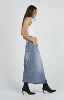 ABRAND Lulu 99 Low Rise Denim Maxi Skirt