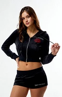 True Religion Crystal Lips Velour Micro Hot Shorts