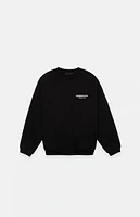 Fear of God Essentials Kids Black Fleece Crew Neck Sweatshirt