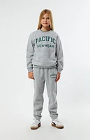 PacSun Kids Heather Grey Pacific Sunwear Crew Neck Sweatshirt