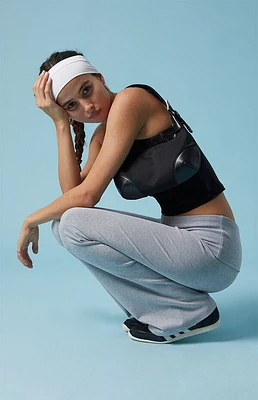 PAC 1980 Active Fold-Over Waistband Flare Yoga Pants