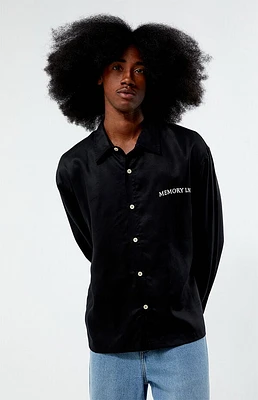 Pacsun Embroidered Long Sleeve Camp Shirt