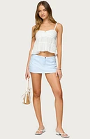 Edikted Tamora Eyelet Babydoll Tank Top