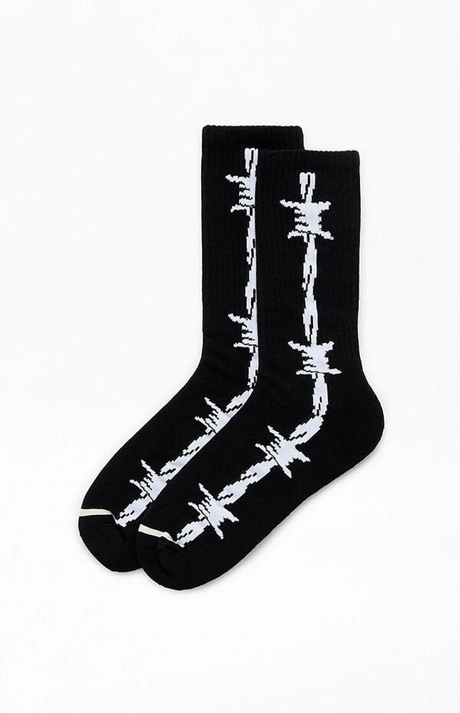Pacsun Barbed Wire Crew Socks