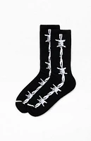 Pacsun Barbed Wire Crew Socks