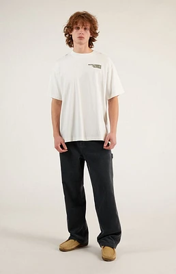 PacSun Washed Black Corduroy Baggy Carpenter Pants