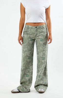 PacSun Tree Camo Low Rise Baggy Pants