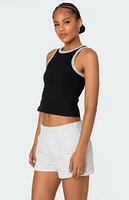 Edikted Wes Contrast Ribbed Tank Top