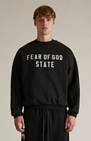 Fear of God Essentials Black Heavy Crew Neck Sweatshirt