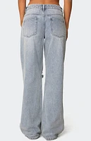 Edikted Adam Distressed Wide Leg Jeans