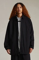 Fear of God Essentials Overdye Black Denim Filled Shirt Jacket