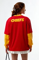 NFL Wild Collective x PacSun Kansas City Chiefs Mesh Long Sleeve Jersey