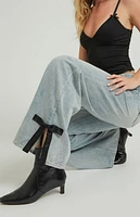 Pacsun Lena Light Indigo Bow Low Rise Super Baggy Jeans