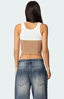Edikted Ila Contrast Layered Corset
