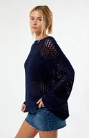 LA Hearts Lennon Open Stitch Sweater