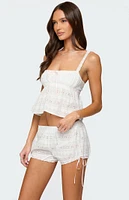 Edikted Mina Backless Eyelet Babydoll Top