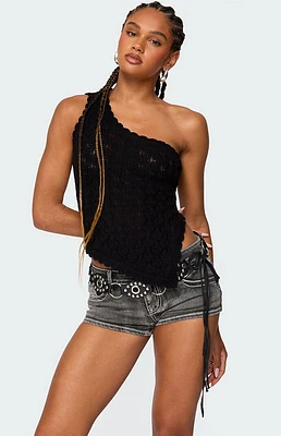 Edikted Codi Backless Asymmetric Knit Top