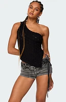 Edikted Codi Backless Asymmetric Knit Top