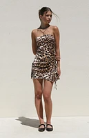 LA Hearts Leopard Cinched Mini Dress