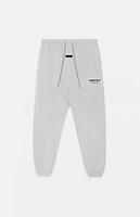 Fear of God Essentials Kids Light Heather Grey Fleece Sweatpants