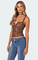 Edikted Lidia Sheer Mesh Bra Top