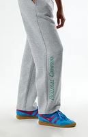 PacSun Kids Pickleball Champions Heather Grey Baggy Sweatpants