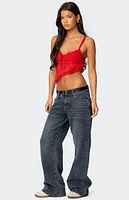 Edikted Ruffled Asymmetric Tank Top