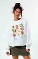 Golden Hour Peach Farmers Market Crew Neck Sweatshirt