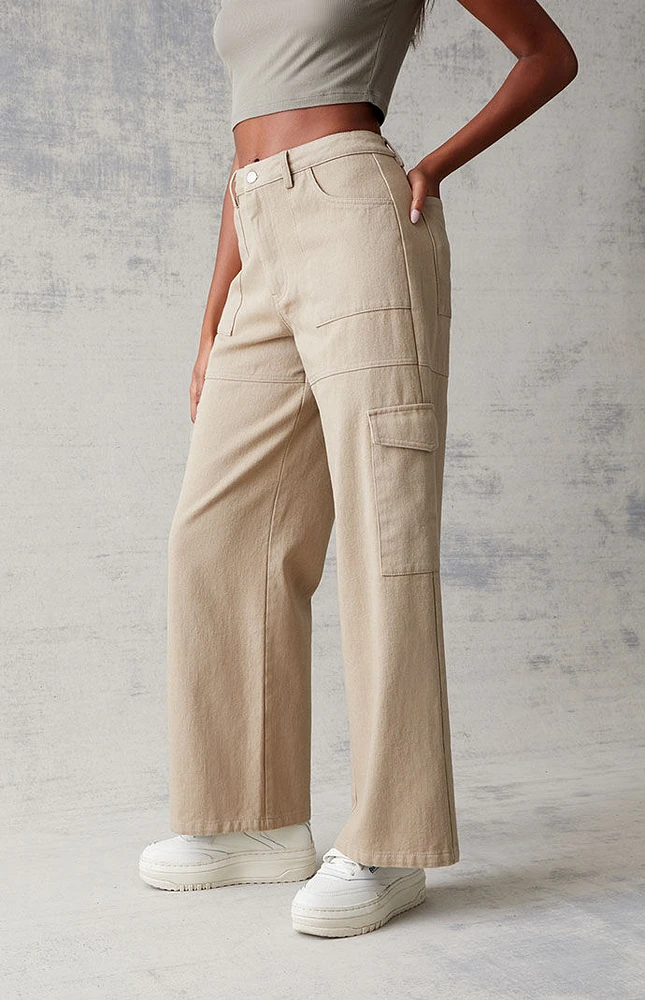 Taupe Utility Cargo Pants