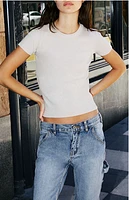 John Galt Cream Hailie Basic T-Shirt