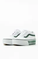 Vans White & Green Old Skool Stackform Sneakers