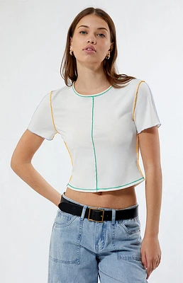 CIRCUS NY Kacey Gardenia Cropped T-Shirt