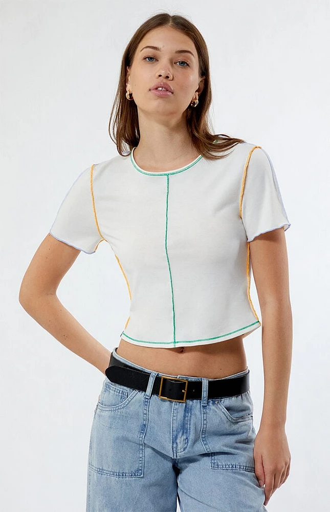 CIRCUS NY Kacey Gardenia Cropped T-Shirt