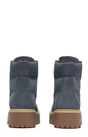 Timberland Women's Dark Blue Nubuck Stone Street 6inch Lace-Up Waterproof Boots