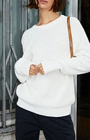 John Galt White Knit Pullover Sweater