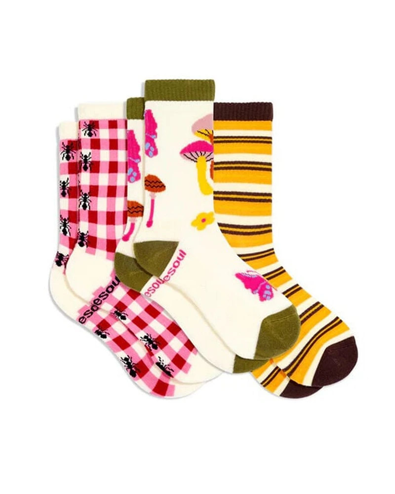 Doublesoul 3 Pack Mixed Taylor High Crew Socks