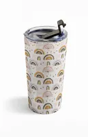 Beige Rainbow Travel Mug