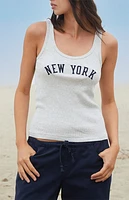 John Galt New York Embroidered Beyonca Tank Top